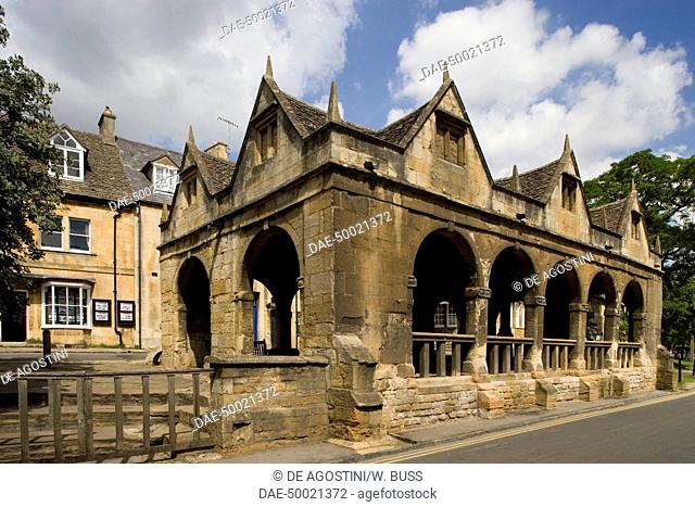 The Market hall (1627) built by Baptist Hicks, first Viscount Campden, Chipping Campden, Gloucestershire, United Kingdom