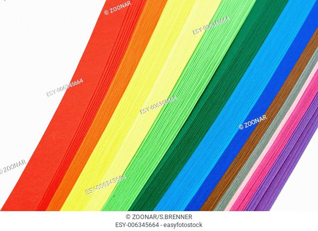 rainbow paper strips