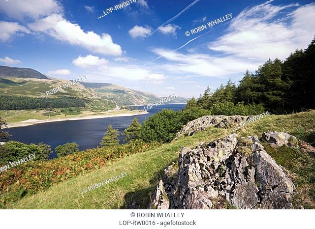 Idyllic rural view of Haweswater Lake from The Rigg. The controversial construction of the Haweswater dam was started in 1929 after Manchester was given...