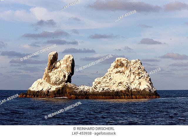Rocks of Diving Site Roca Partida, Revillagigedo Islands, Mexico