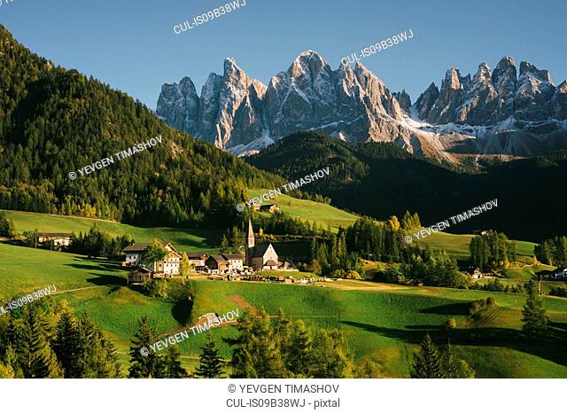 Santa Maddalena, Dolomite Alps, Val di Funes (Funes Valley), South Tyrol, Italy