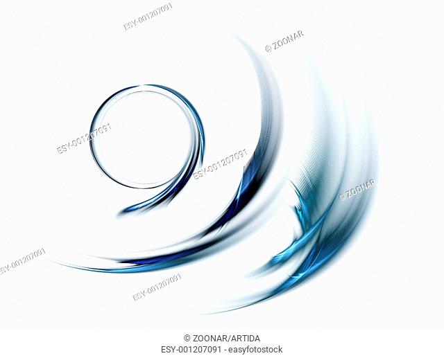 blue circle in speedy motion, rotating