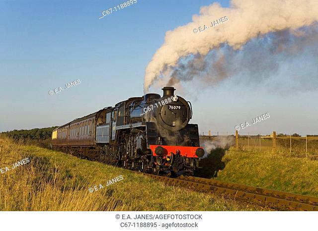 Steam Locomotive Poppyline Norfolk UK Winter