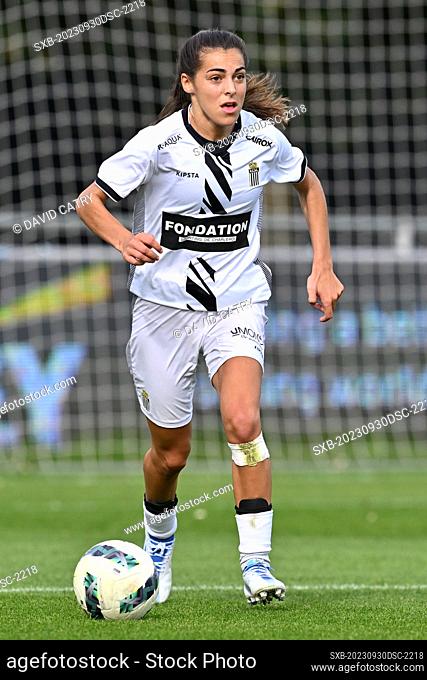 Leila Jasmine Seret (19) of Charleroi pictured during a female soccer game between AA Gent Ladies and Sporting du pays de Charleroi on the 5th matchday of the...