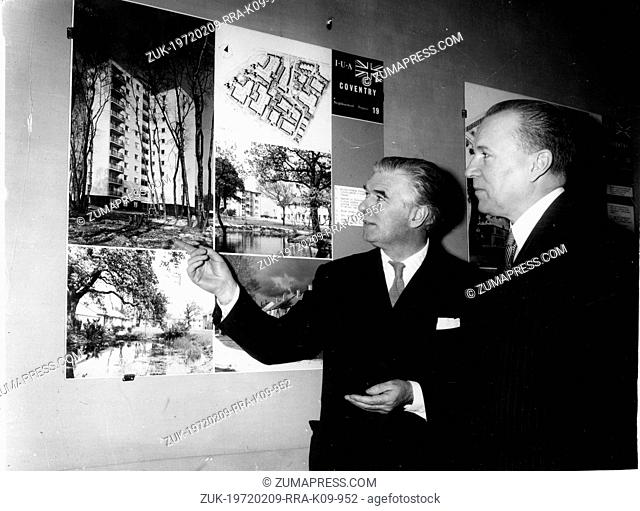 April 11, 1958 - London, England, U.K. - Soviet Ambassador JACOB MALIK is shown exhibits at the Building Centre's Architectural exhibition by Professor ROBERT...