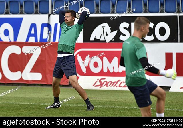 1. FC Slovacko players attend a training session before the match against Lokomotiv Plovdiv within Europa Conference League second qualifying round match in...