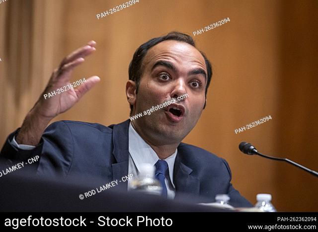 Rohit Chopra, Director, Consumer Financial Protection Bureau, appears before a Senate Committee on Banking, Housing, and Urban Affairs hearing to examine the...