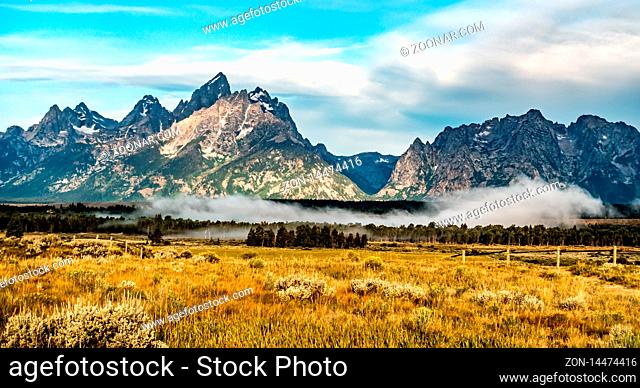 Grand Teton mountains scenic view