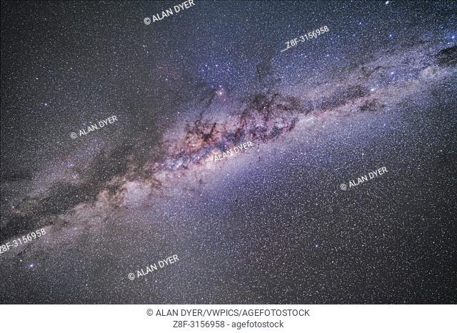 The centre of the Galaxy region in Sagittarius and Scorpius overhead in the wee hours of an April morning in Australia. At upper right are Alpha and Beta...