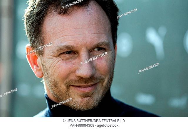 Red Bull team leader Christian Horner from Great Britain, photographed during the testing before the new season of the Formula One at the Circuit de Catalunya...