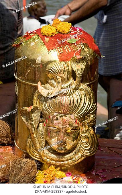 Golden shivling, kumbh mela, madhya pradesh, india, asia