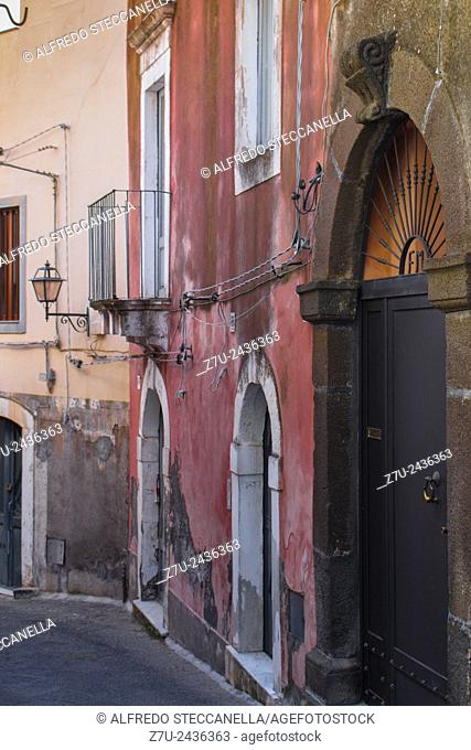 The old streets of acireale, catania, sicily