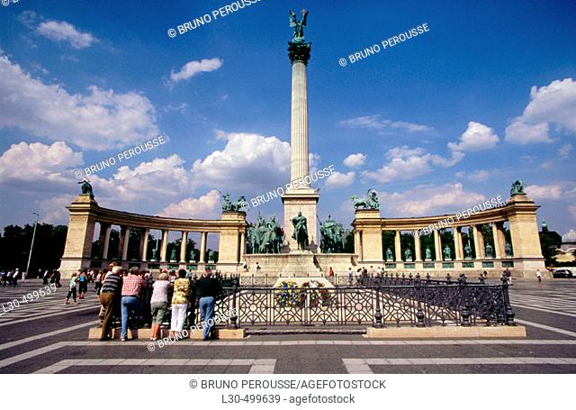 Heroes' Square, Budapest. Hungary