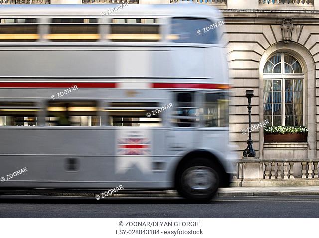 Red vintage bus in London