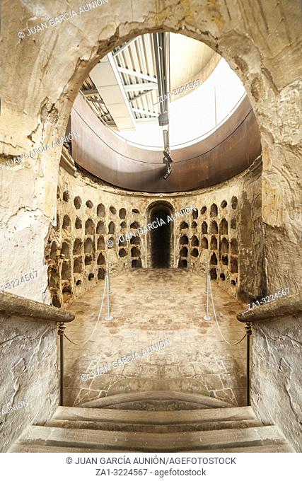 Catagena, Spain - September 14th, 2018: Funeral Crypt belonging to the hermitage of Saint Joseph, built during the XVI century, Cartagena, Spain