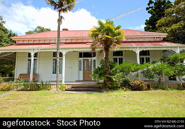 'Glorat' Clarke Homestead, built in 1886, grade 2 listed heritage building, Heritage Park, Kiwi north, North Island, New Zealand