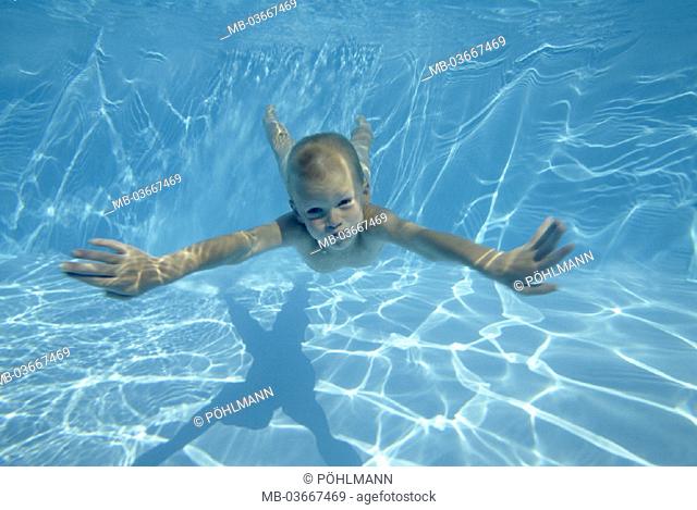 Pools, child, underwater photo