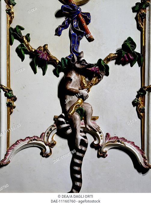 Porcelain cabinet, detail, Capodimonte Palace in Naples (UNESCO World Heritage List, 1995), Campania. Italy, 18th century