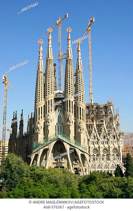 Sagrada Familia, by Antoni Gaudi. Barcelona. Spain
