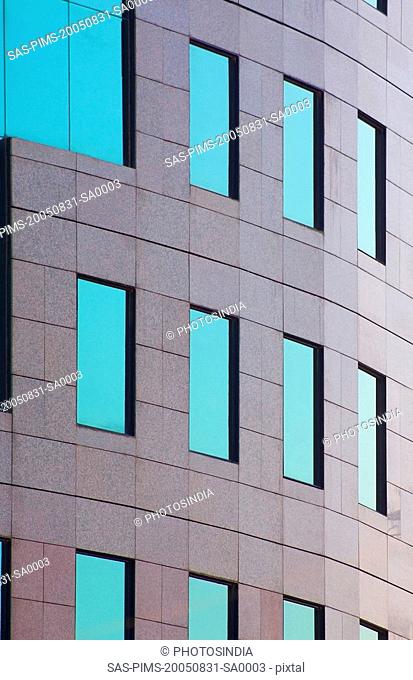 Full frame view of an office building, Gurgaon, Haryana, India