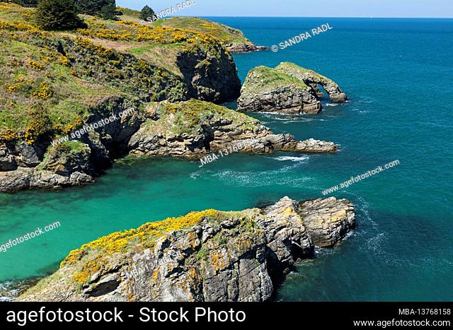 Coast section at Kerzo, Belle-Ile-en-Mer, France, Brittany, Morbihan department