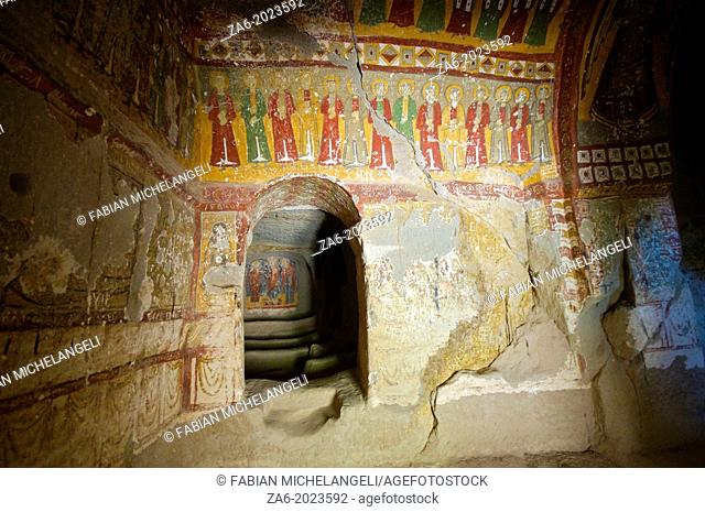 Frescoes in Yilanli Church, ninth century, Church of the Snake, Ihlara Valley, Cappadocia, Central Anatolia, Turkey