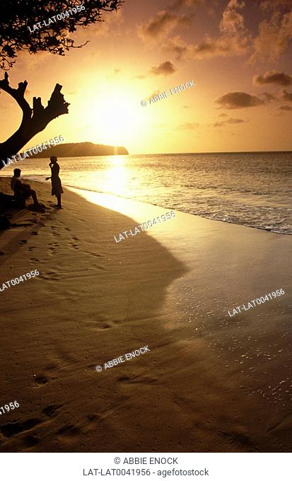 Sunset or sundown is one of the attractions of the islands of the Caribbean West Indies