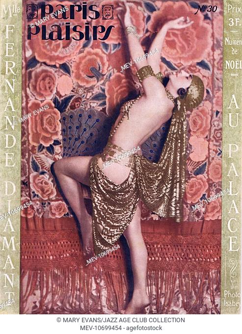 Cover for Paris Plaisirs number 30, November 1924 featuring Fernande Diamant