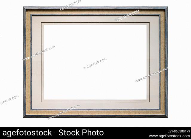 simple and elegant picture frame isolated on white with clipping path
