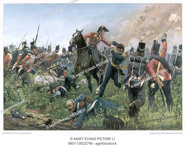 Colonel Hugh Halkett captures the French general Cambronne