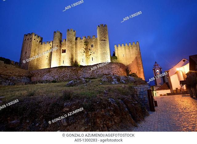Portugal, Estremadura, Obidos. Castle built by Alfonso Henriques in 1148, now a Pousada hotel