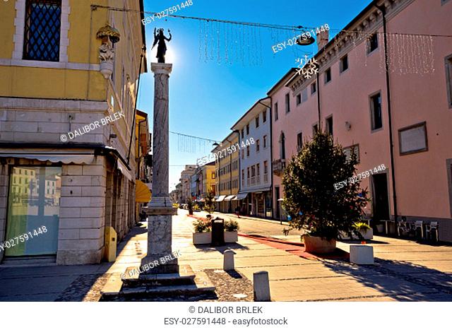Town of Palmanova streetscape view, Friuli Venezia Giulia region of Italy