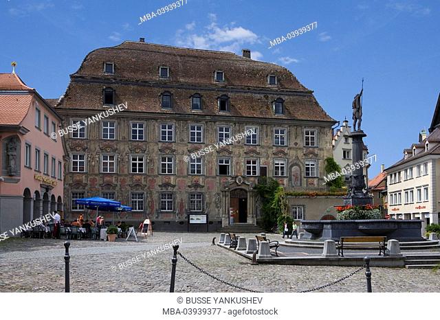 Germany, Bavaria, Swabia, Lindau, market place, 'house to the Cavazzen'