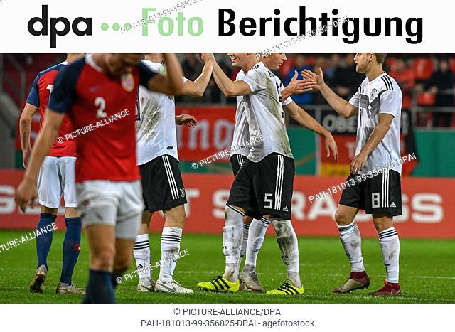 12 October 2018, Bavaria, Ingolstadt: Dear customers, due to a technical error in the IPTC fields, many of the pictures of the U-21 Men's European Football...