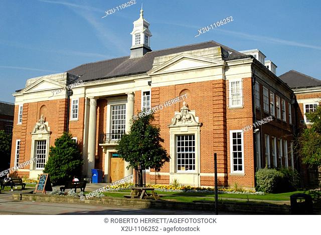 Hendon Library in the Burroughs, Hendon, London, England
