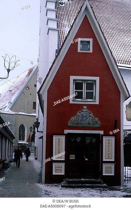 Estonia - Tallinn - Old City (Vanalinn), UNESCO World Heritage List, 1997 - Buildings along Sajakang Street (Vene tanav) - Snow