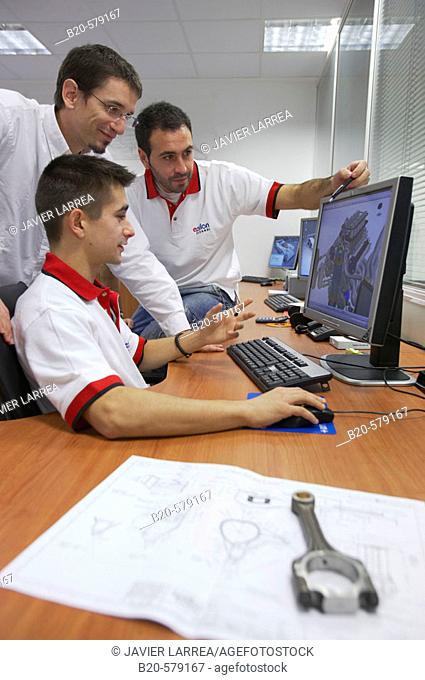 R+D, CAD design of parts for racing cars. Epsilon Euskadi, car technology high performance centre , Azkoitia, Gipuzkoa, Basque Country