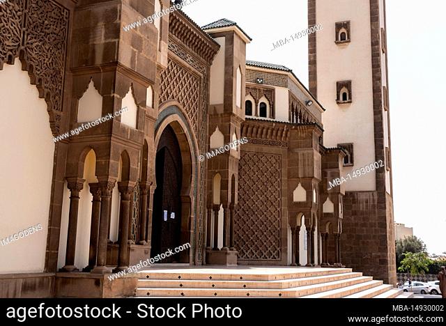 Richly ornated Mohammed V mosque in downtown Agadir Morocco