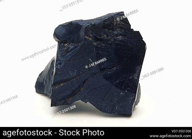 Jet is a variety of lignite very dense and compact used as a gemstone. Sample
