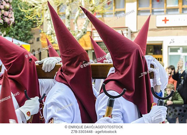Cuenca city, Spain.14 th April, 2019. Parade procession in Palm Sunday Hosanna on 14 th April 2019