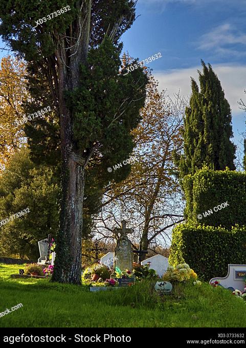 cemetery at Monbos, Dordogne Department, Nouvelle-Aquitaine, France