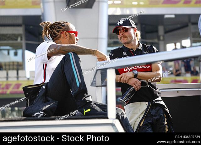 #44 Lewis Hamilton (GBR, Mercedes-AMG Petronas F1 Team), #77 Valtteri Bottas (FIN, Alfa Romeo F1 Team Stake), F1 Grand Prix of Abu Dhabi at Yas Marina Circuit...