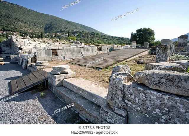 The East Propylon at Messene, Greece. Ancient Messene lies on the slopes of Mt Ithomi, 30km/19 miles northwest of Kalamata