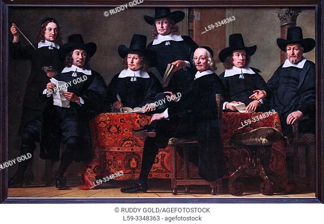 "The Governors of the Amsterdam Wine Merchants' Guild", 1659, by Ferdinand Bol (1616–1680)
