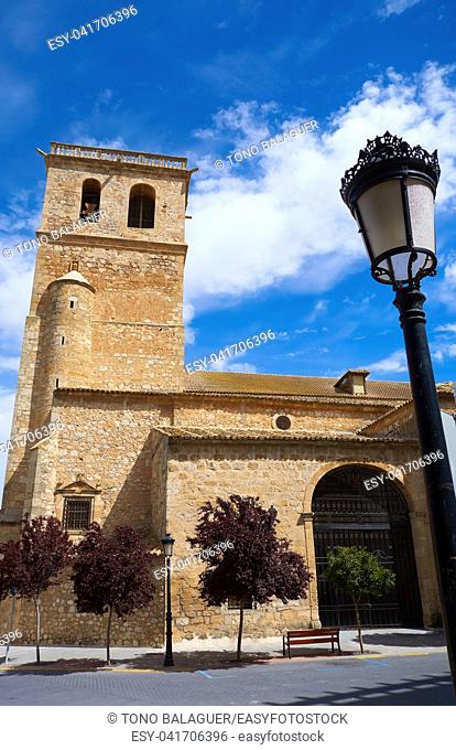 Quintanar de la Orden Santiago church by Saint James Way in Spain Toledo