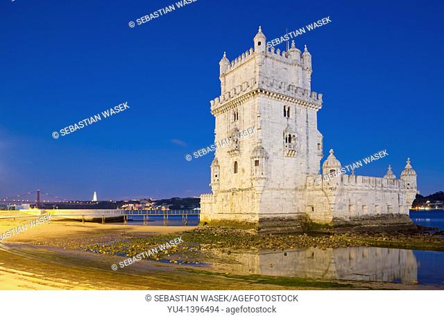 Belem Tower in Portuguese Torre de Belem Tower of St Vincent is a fortified tower located in the Belem district of Lisbon