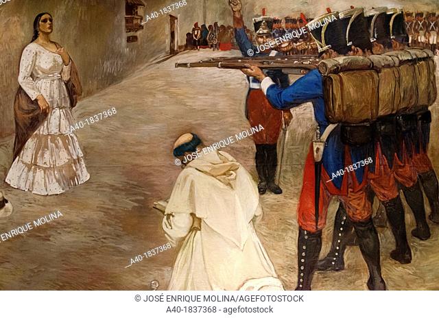 Shooting of María Parado de Bellido 1761-1822  Heroin by Peruvian independence