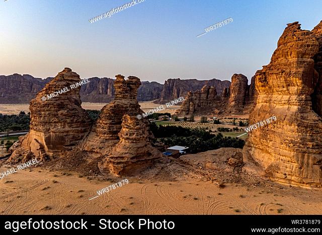 Sandstone scenery, Al Ula, Kingdom of Saudi Arabia, Middle East