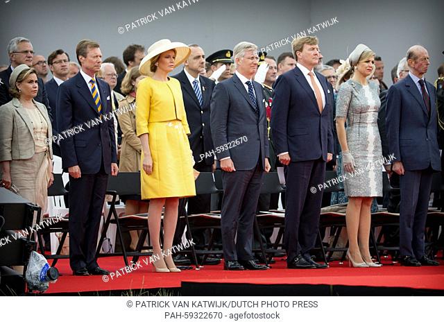 Grand Duke Henri (2nd l), Grand Duchess Maria Teresa of Luxembourg (l), King Willem-Alexander (2nd r) and Queen Maxima (2nd r) of The Netherlands