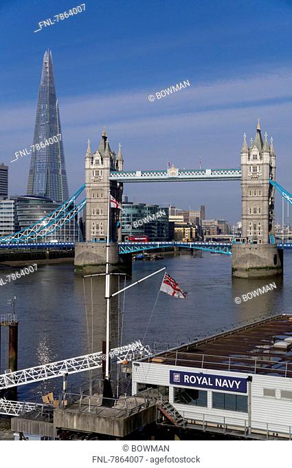 Headline: Tower Bridge and The Shard, London, England, UK